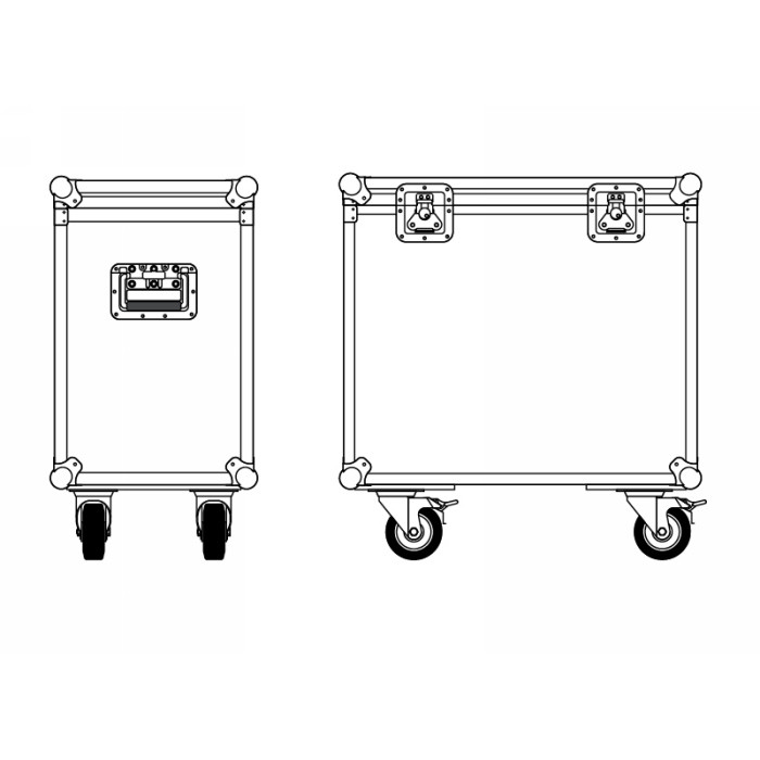 TSM10/A4 flightcase for 2pcs