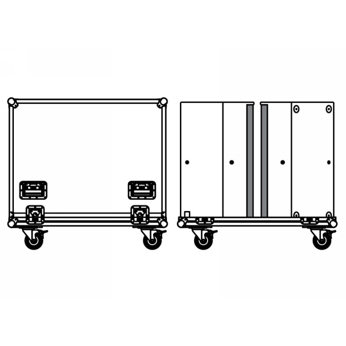 TSM15/A8 flightcase for 2pcs