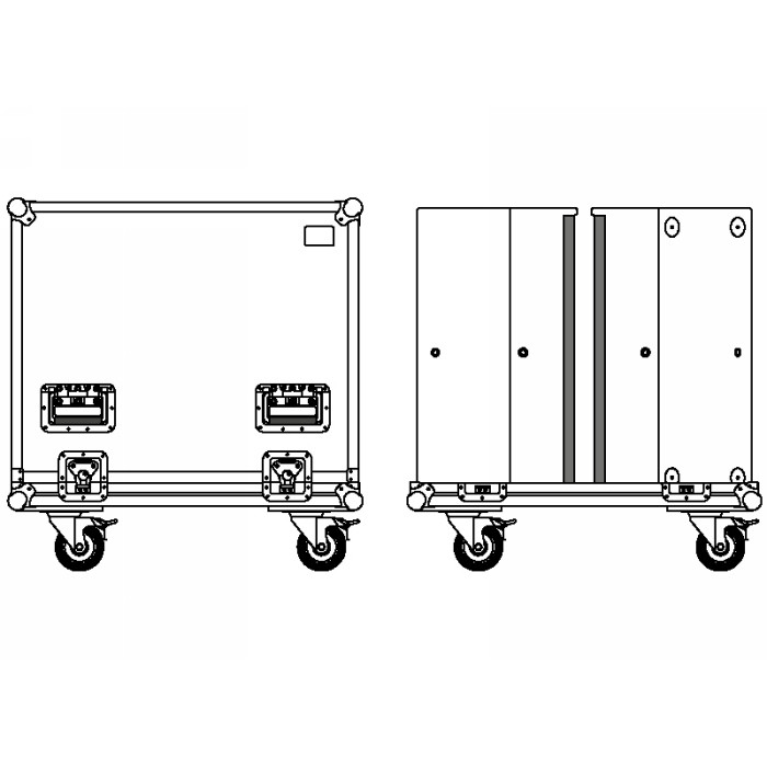 TSM12/A6 flightcase for 2pcs