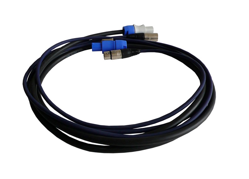 Hybrid Cable System, Stereo Powercon-XLR, 10 m